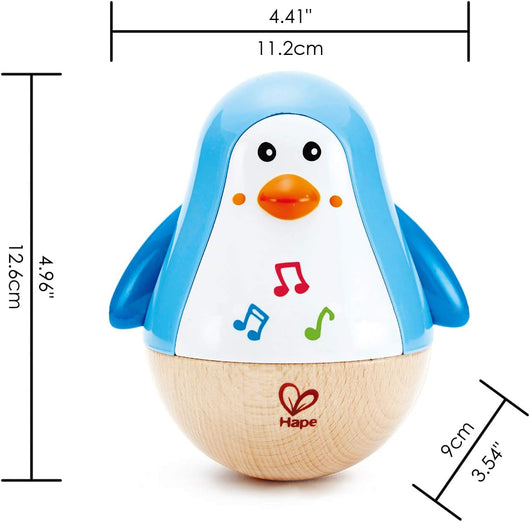 Hape Penguin Musical Wobbler dla niemowląt