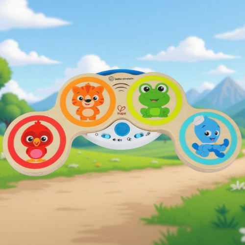 Baby Einstein Wooden Sensory Drums – Musical Toy for Children