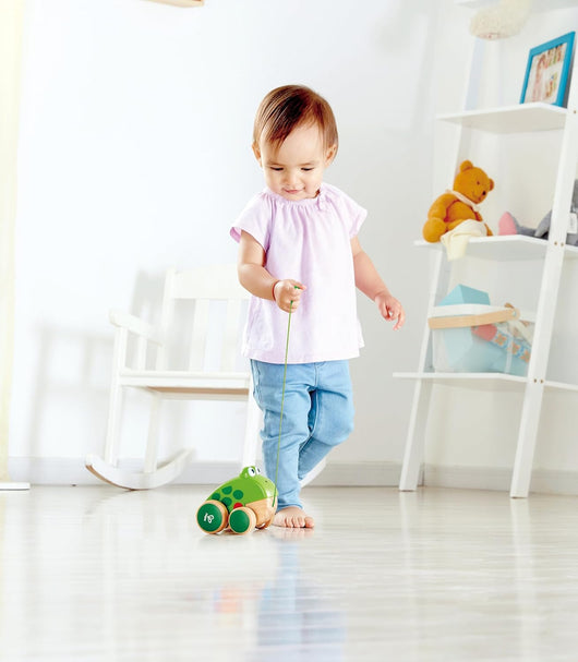 Hape Drewniana Żabka Do Ciągnięcia Dla Dzieci