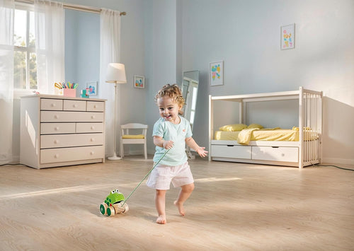 Hape Wooden Pull-Along Frog – Classic Toddler Toy for Children