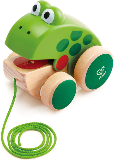Hape Drewniana Żabka Do Ciągnięcia Dla Dzieci
