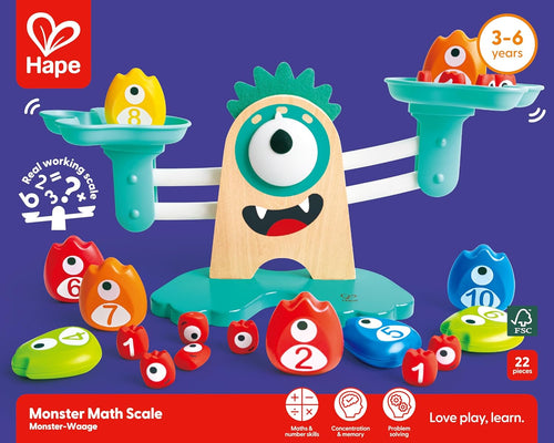 Hape Wooden STEM Balance Scale – Educational Math & Science Toy for Kids