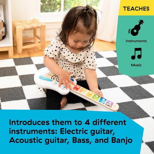 Baby Einstein Wooden Electronic Guitar – Musical Toy for Babies 6+ Months